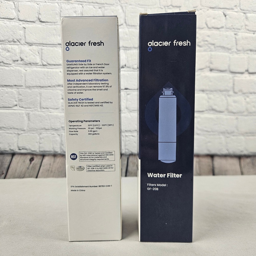 Glacier Fresh GF-20B Water Filter 2 Pack for Samsung DA29-00020B HAF-CIN/EXP